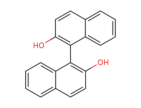 Molecular Structure of 18531-94-7 ((R)-(+)-1,1'-Bi-2-naphthol)
