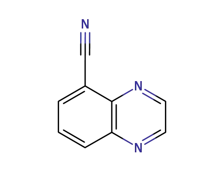 Molecular Structure of 77130-32-6 (5-Quinoxalinecarbonitrile)