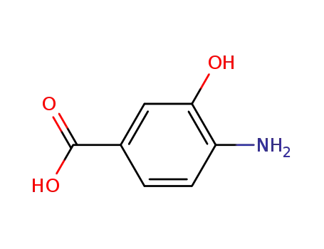 Molecular Structure of 2374-03-0 (4-Amino-3-hydroxybenzoic acid)