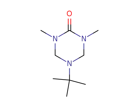 Molecular Structure of 65282-91-9 (1,3,5-Triazin-2(1H)-one, 5-(1,1-dimethylethyl)tetrahydro-1,3-dimethyl-)