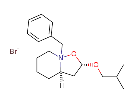 (2S,3aR)-8-Benzyl-2-isobutoxy-hexahydro-isoxazolo[2,3-a]pyridin-8-ium; bromide
