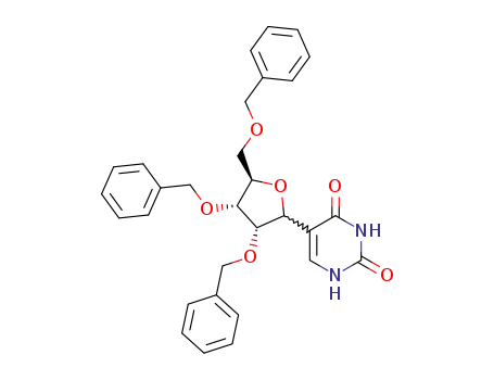 5-((3S,4R,5R)-3,4-Bis-benzyloxy-5-benzyloxymethyl-tetrahydro-furan-2-yl)-1H-pyrimidine-2,4-dione