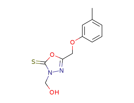 3-hydroxymethyl-5-m-tolyloxymethyl-3H-[1,3,4]oxadiazole-2-thione