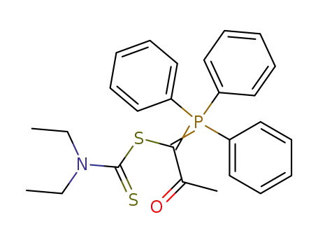 Diethyl-dithiocarbamic acid 2-oxo-1-(triphenyl-λ5-phosphanylidene)-propyl ester