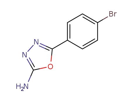 Molecular Structure of 33621-62-4 (5-(4-BROMOPHENYL)-1,3,4-OXADIAZOL-2-AMINE)
