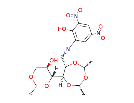 O4,O6-((R)-ethylidene)-O2,O3-((1Ξ,3Ξ)-1,3-dimethyl-2-oxa-propanediyl)-D-glucose-(2-hydroxy-3,5-dinitro-phenylimine)