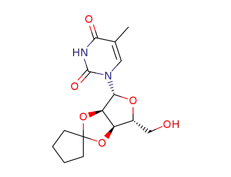 1-(2'-O,3'-O-Cyclopentyl-5'-hydroxy-β-D-erythro-pentofuranosyl)-5-methyluracil