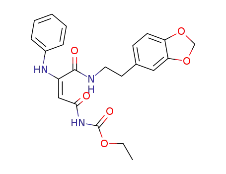 [(E)-3-(2-Benzo[1,3]dioxol-5-yl-ethylcarbamoyl)-3-phenylamino-acryloyl]-carbamic acid ethyl ester