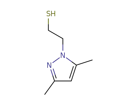 Molecular Structure of 18182-48-4 (1H-Pyrazole-1-ethanethiol, 3,5-dimethyl-)