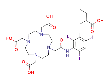 10-<2-<<3-(2-carboxybutyl)-2,4,6-triiodophenyl>amino>-2-oxoethyl>-1,4,7,10-tetraazacyclododecane-1,4,7-triacetic acid