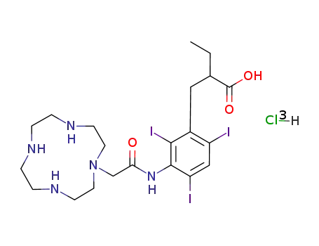 α-ethyl-2,4,6-triiodo-3-<<(1,4,7,10-tetraazacyclododec-1-yl)acetyl>amino>benzenepropanoic acid trishydrochloride