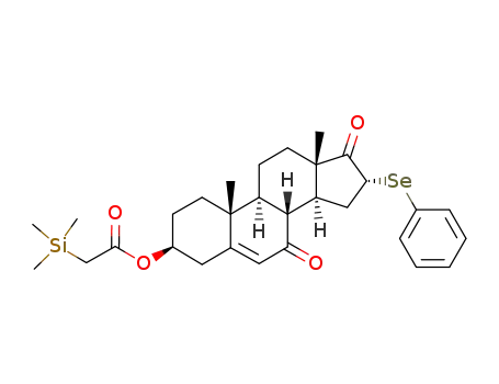 Trimethylsilanyl-acetic acid (3S,8R,9S,10R,13S,14S,16R)-10,13-dimethyl-7,17-dioxo-16-phenylselanyl-2,3,4,7,8,9,10,11,12,13,14,15,16,17-tetradecahydro-1H-cyclopenta[a]phenanthren-3-yl ester