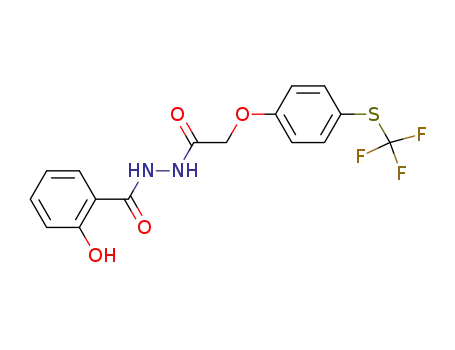 2-hydroxy-benzoic acid N'-[(4-trifluoromethylsulfanyl-phenoxy)-acetyl]-hydrazide