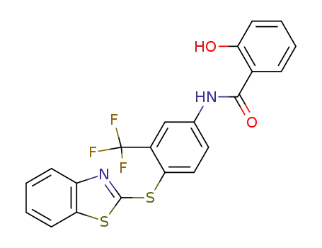 N-[4-(benzothiazol-2-ylsulfanyl)-3-trifluoromethyl-phenyl]-2-hydroxy-benzamide