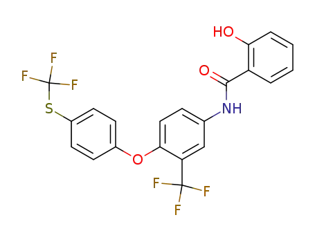 2-hydroxy-N-[3-trifluoromethyl-4-(4-trifluoromethylsulfanyl-phenoxy)-phenyl]-benzamide