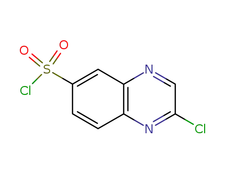 Molecular Structure of 877078-00-7 (6-Quinoxalinesulfonyl chloride, 2-chloro-)