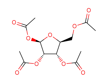 Molecular Structure of 144490-03-9 (1,2,3,5-TETRA-O-ACETYL-BETA-L-RIBOFURANOSE)