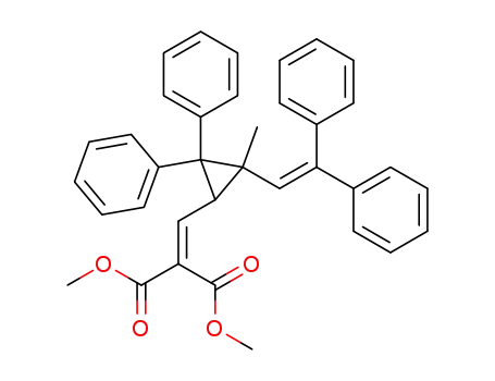 cis-1,1-diphenyl-2-methyl-2-(2,2-diphenylvinyl)-3-(2,2-dicarbomethoxyvinyl)cyclopropane
