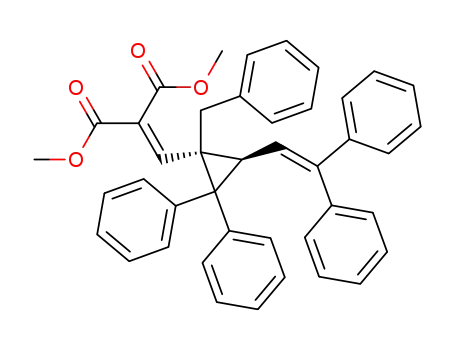 trans-1,1-diphenyl-2-benzyl-2-(2,2-dicarbomethoxyvinyl)-3-(2,2-diphenylvinyl)cyclopropane