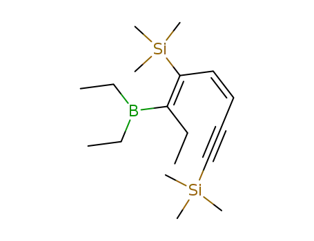 Diethyl-((1E,3Z)-1-ethyl-2,6-bis-trimethylsilanyl-hexa-1,3-dien-5-ynyl)-borane