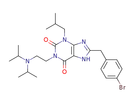 8-(4-bromo-benzyl)-1-(2-diisopropylamino-ethyl)-3-isobutyl-3,7-dihydro-purine-2,6-dione