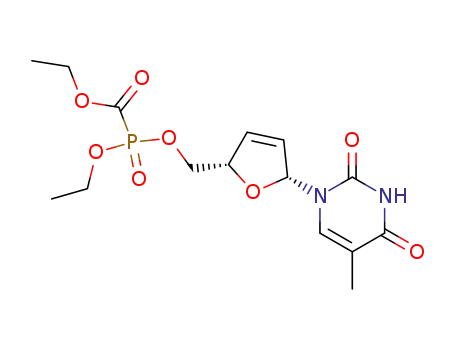 2'-3'-dideoxy-2',3'-didehydrothymidine 5'-(ethyl)(ethoxycarbonyl)phosphonate