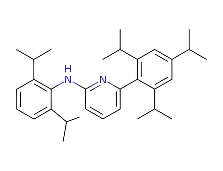 Molecular Structure of 833453-23-9 (2-Pyridinamine,
N-[2,6-bis(1-methylethyl)phenyl]-6-[2,4,6-tris(1-methylethyl)phenyl]-)