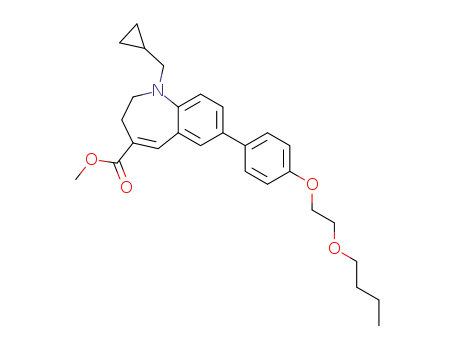 methyl 7-{4-[2-(butoxy)ethoxy]phenyl}-1-cyclopropylmethyl-2,3-dihydro-1H-1-benzazepine-4-carboxylate