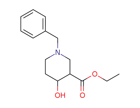 Molecular Structure of 956010-25-6 (Methyl 1-benzyl-4-hydroxypiperidine-3-carboxylate)