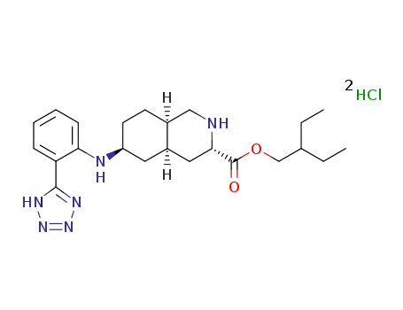 2-ethylbutyl (3S,4aR,6S,8aR)-6-[2-(1H-tetrazol-5-yl)phenylamino]-1,2,3,4,4a,5,6,7,8,8a-decahydroisoquinoline-3-carboxylic ester dihydrochloride