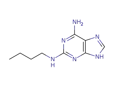 Molecular Structure of 5463-09-2 (N~2~-butyl-5H-purine-2,6-diamine)