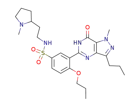 5-[2-propyloxy-5-(2-(1-methylpyrrolidin-2-yl)ethylaminosulphonyl)phenyl]-1-methyl-3-propyl-6,7-dihydro-1H-pyrazolo(4,3-d)pyrimidin-7-one