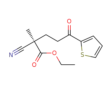 (R)-ethyl 2-cyano-2-methyl-5-oxo-5-(thiophen-2-yl)pentanoate