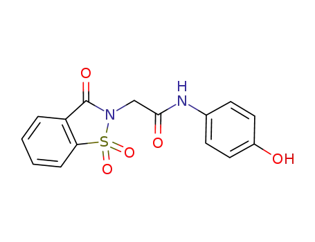 1,2-Benzisothiazole-2(3H)-acetamide, N-(4-hydroxyphenyl)-3-oxo-, 1,1-dioxide