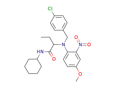 2-(N-(4-chlorobenzyl)-N-(4-methoxy-2-nitrophenyl)amino)-N-cyclohexylbutanamide