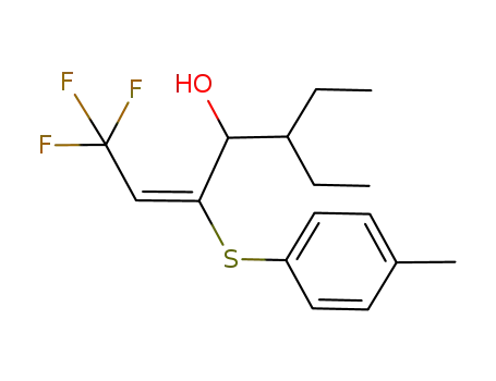 (E)-5-ethyl-1,1,1-trifluoro-3-(p-tolylthio)hept-2-en-4-ol