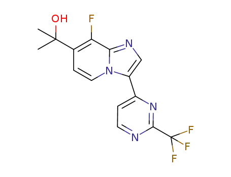 2-[8-fluoro-3-(2-trifluoromethylpyrimidin-4-yl)imidazo[1,2-a]pyridin-7-yl]propan-2-ol