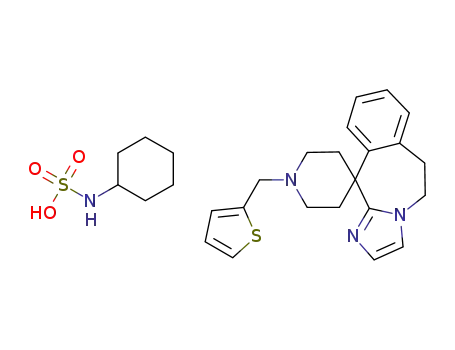 5,6-dihydro-1'-(2-thienyl-methyl)spiro[imidazo[2,1-b][3]benzazepine-11-[11H],4'-piperidine] cyclohexylsulfamate (1:1)