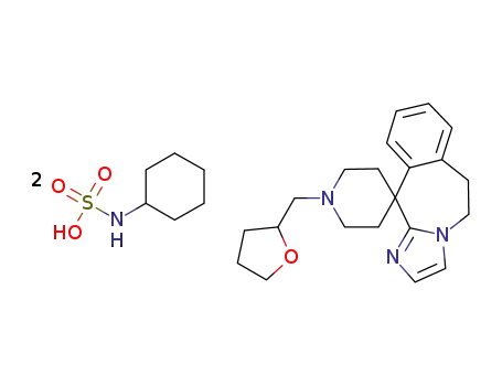 5,6-dihydro-1'-[(tetrahydro-2-furanyl)methyl]spiro[imidazo[2,1-b][3]benzazepine-11-[11H],4'-piperidine] cyclohexylsulfamate (1:2)