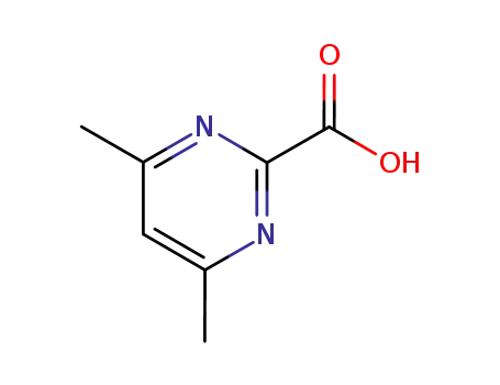 Molecular Structure of 60420-76-0 (2-Pyrimidinecarboxylicacid,4,6-dimethyl-(6CI,9CI))