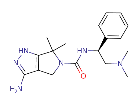 3-amino-N-[(1S)-2-(dimethylamino)-1-phenylethyl]-6,6-dimethyl-4,6-dihydropyrrolo[3,4-c]pyrazole-5(1H)-carboxamide