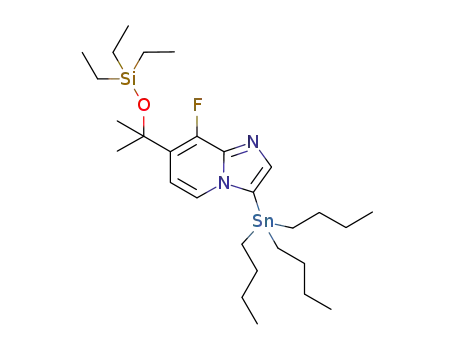 8-fluoro-3-(tri-n-butylstannyl)-7-[2-(triethylsilyloxy)prop-2-yl]imidazo[1,2-a]pyridine