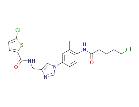 5-chloro-thiophene-2-carboxylic acid-N-({1-[4-({4-chloro-butyl-carbonyl}-amino)-3-methyl-phenyl]-1H-imidazol-4-yl}-methyl)-amide