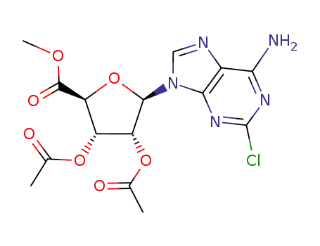methyl 1-[2-chloroadenin-9-yl]-2,3-di-O-acetyl-β-D-ribofuronate