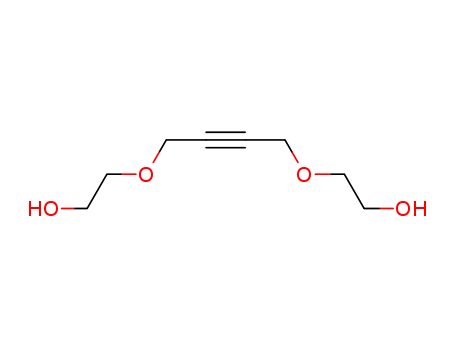 1606-85-5,1,4-Bis(2-hydroxyethoxy)-2-butyne,Ethanol,2,2'-(2-butynylenedioxy)di- (6CI,7CI,8CI);1,4-Di(b-hydroxyethoxy)-2-butyne;2,2'-(2-Butyne-1,4-diyldioxy)diethanol;2-Butyne-1,4-diol, bis(b-hydroxyethyl) ether;Ferasine;NSC 73709;Butynediol ethoxylate;