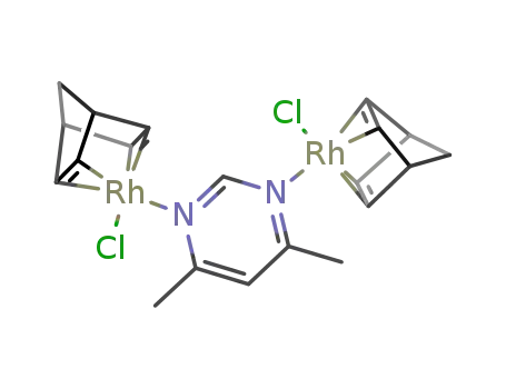 {(RhCl(2,5-norbornadiene))2(4,6-dimethylpyrimidine)}
