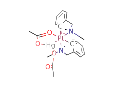 rac-a-(μ-acetato-O,O')-b-(O-acetatomercurio)-cf,de-bis[2-(dimethylaminomethyl)-phenyl-N,C]platinum