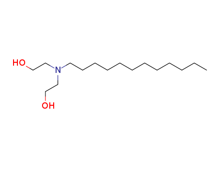 1541-67-9,N-LAURYLDIETHANOLAMINE,N,N-Bis(2-hydroxyethyl)laurylamine;N,N-Bis(hydroxyethyl)dodecanamine;N,N-Bis(hydroxyethyl)laurylamine;N,N-Di(hydroxyethyl)laurylamine;N-Dodecyldiethanolamine;N-Lauryldiethanolamine;NSC 525737;TB 128K;Ethanol,2,2'-(dodecylimino)di- (6CI,7CI,8CI);2,2'-(Dodecylimino)diethanol;2,2'-(Laurylimino)diethanol;Bis(2-hydroxyethyl)dodecylamine;Bis(2-hydroxyethyl)laurylamine;Bis(hydroxyethyl)dodecylamine;Bis(b-hydroxyethyl)laurylamine;Dodecylbis(2-hydroxyethyl)amine;Dodecylbis(hydroxyethyl)amine;Dodecyldiethanolamine;Elest EA;Lauryldiethanolamine;N,N-Bis(2-hydroxyethyl)dodecylamine;N,N-Bis(2-hydroxyethyl)lauramine;