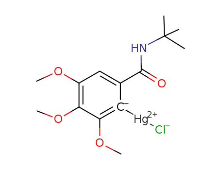 (Cl)Hg(C6H(OCH3)3C(O)NHC(CH3)3)