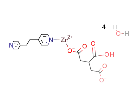 [Zn(tricarballylic acid-2H)(1,2-bis(4-pyridine)ethane)](n)*4nH2O